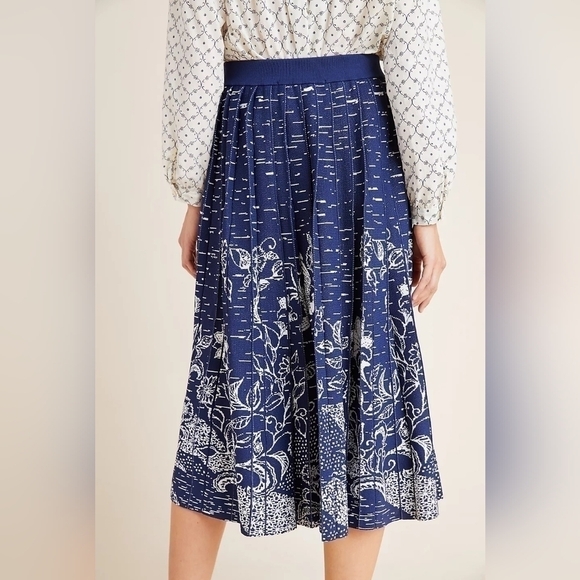 NWT Anthropologie Haven Pleated Knit Midi Skirt size Medium - Picture 7 of 9